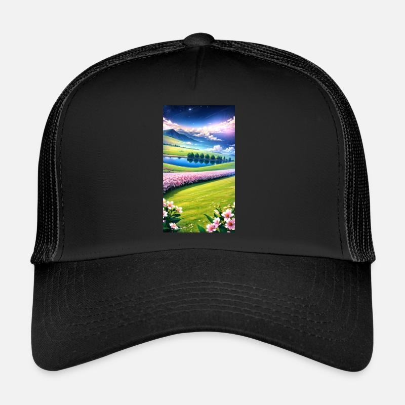 Landscape with 4 Areas, Generative AI Trucker Cap