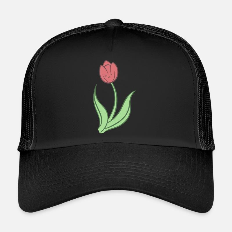 Tulipe douce - Casquette trucker  - noir/noir