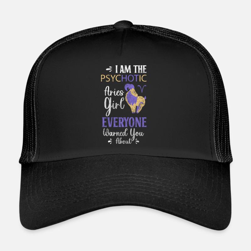 Horoscope Naissance Avril - Casquette trucker  - noir/noir