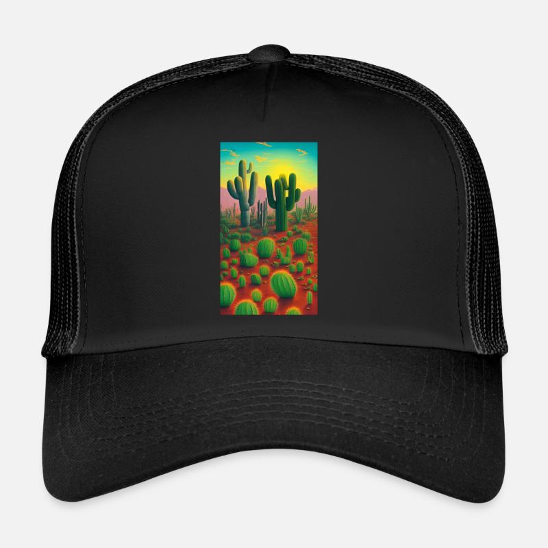 Retro Cactus Trucker Cap