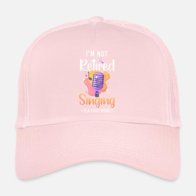 Chanteur Mélodie Partition Microphone Casquette trucker 