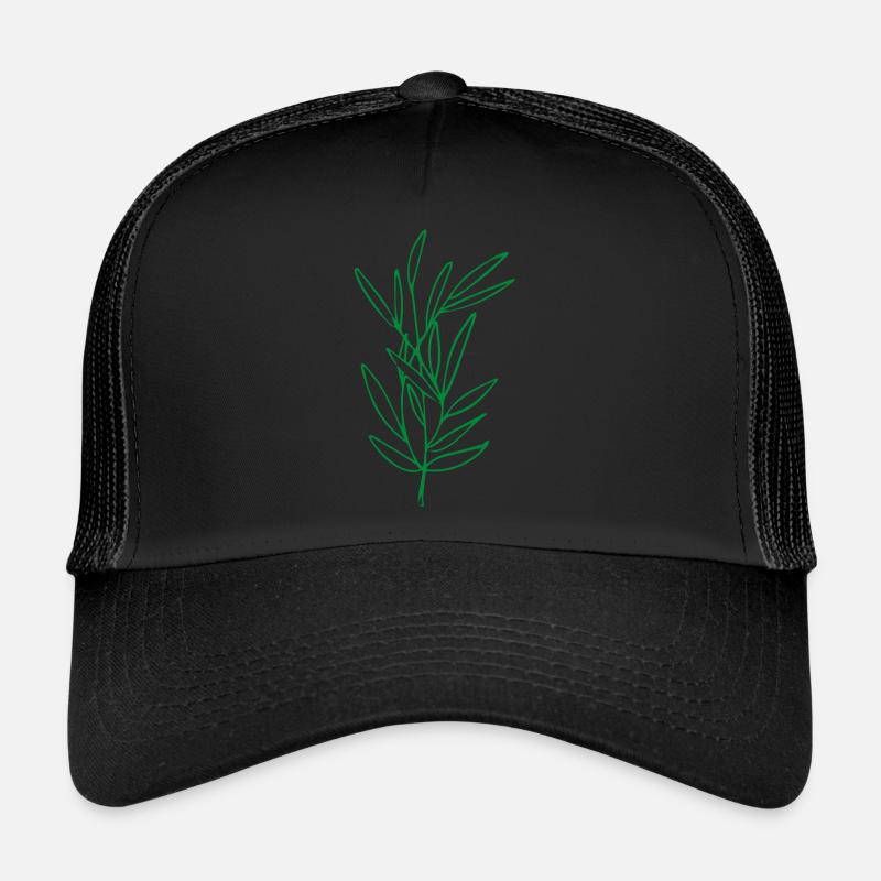 Flower Blume Pflanze - Trucker Cap - Schwarz/Schwarz