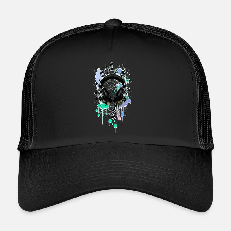 Kopfhörer - Trucker Cap - Schwarz/Schwarz