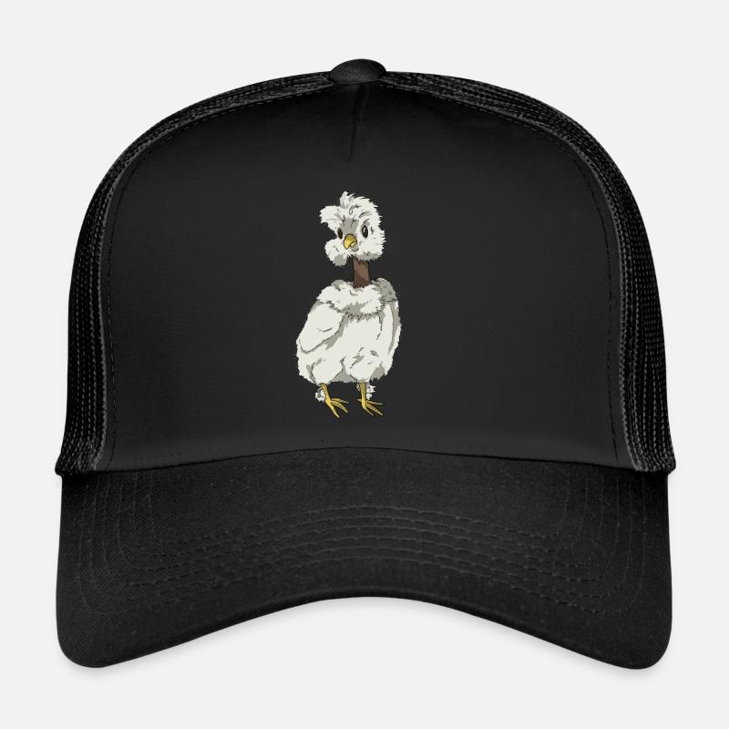 Poulet Chick Soie Poulet Race de poulet à cou nu Casquette trucker 