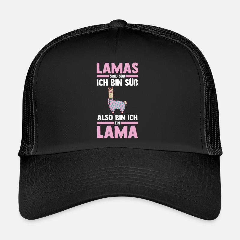 Lama - Trucker Cap - Schwarz/Schwarz