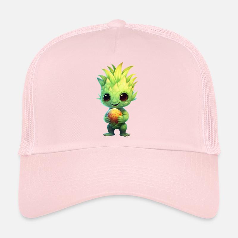 Alien avec coiffure ananas et fruit du dragon Casquette trucker 