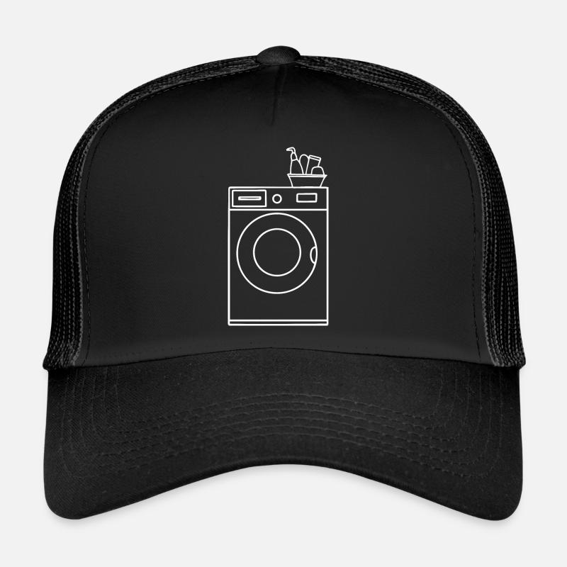 Washing machine sketch - Trucker Cap - black/black