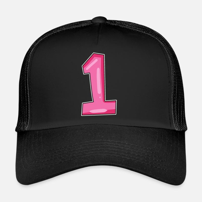 1 - Casquette trucker  - noir/noir