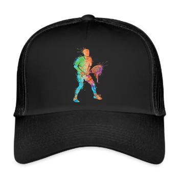 Joueur de tennis Garçons Filles Joueur de tennis Enfants - Casquette trucker  - noir/noir - Devant