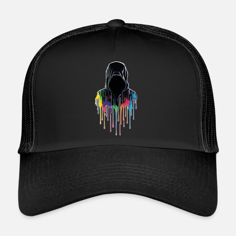 Sweat à capuche coloré Casquette trucker 