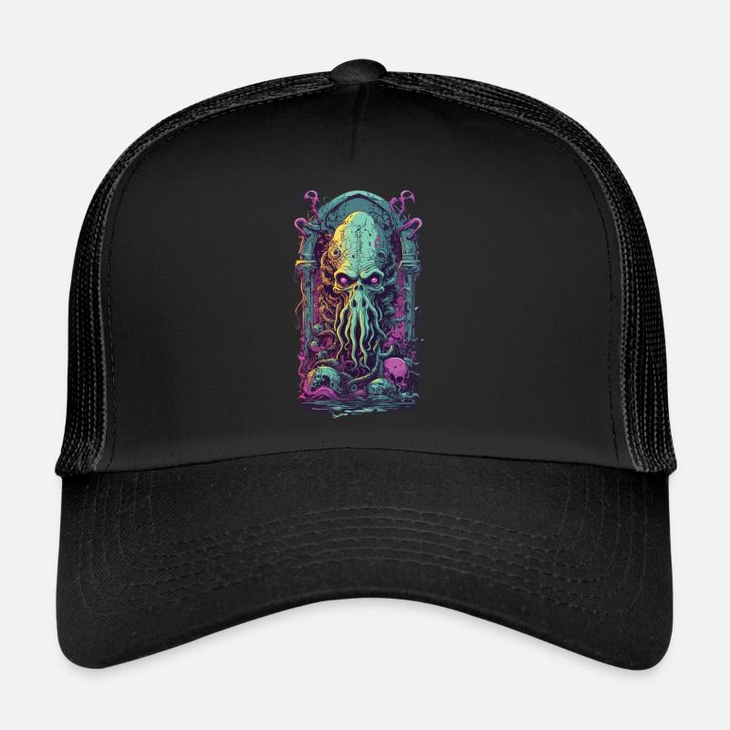 Occult Monster Demon Tentacles Gothic Design Trucker Cap