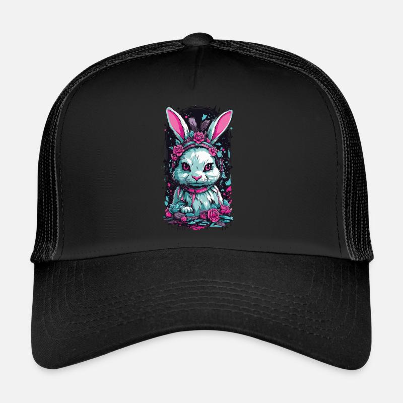 Gothic Pastel Bunny Occult Cute Design Trucker Cap