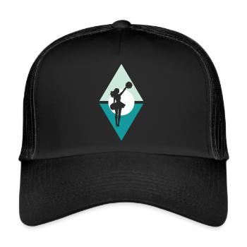 Cheerleading Girlie Girl - Trucker Cap - black/black - Front