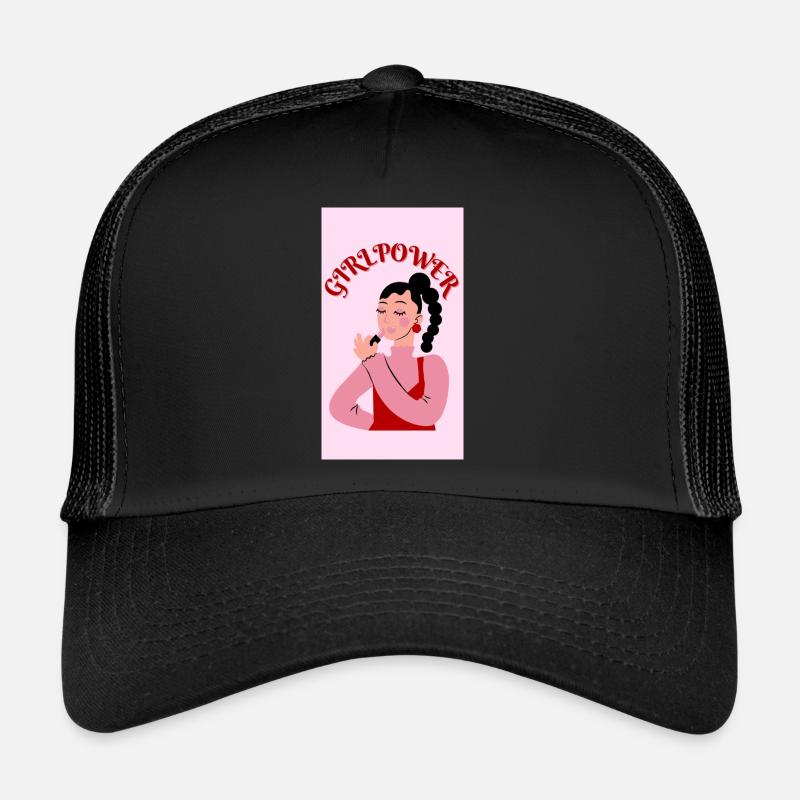 Frauenpower - Trucker Cap - Schwarz/Schwarz