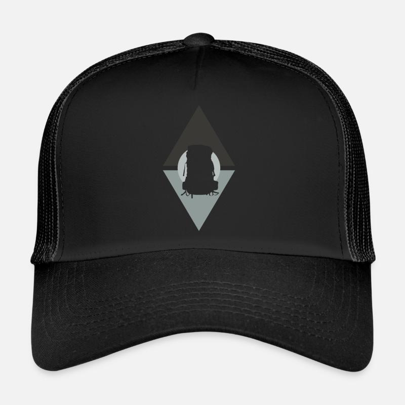 Backpacker Pilger Backpacker - Trucker Cap - Schwarz/Schwarz