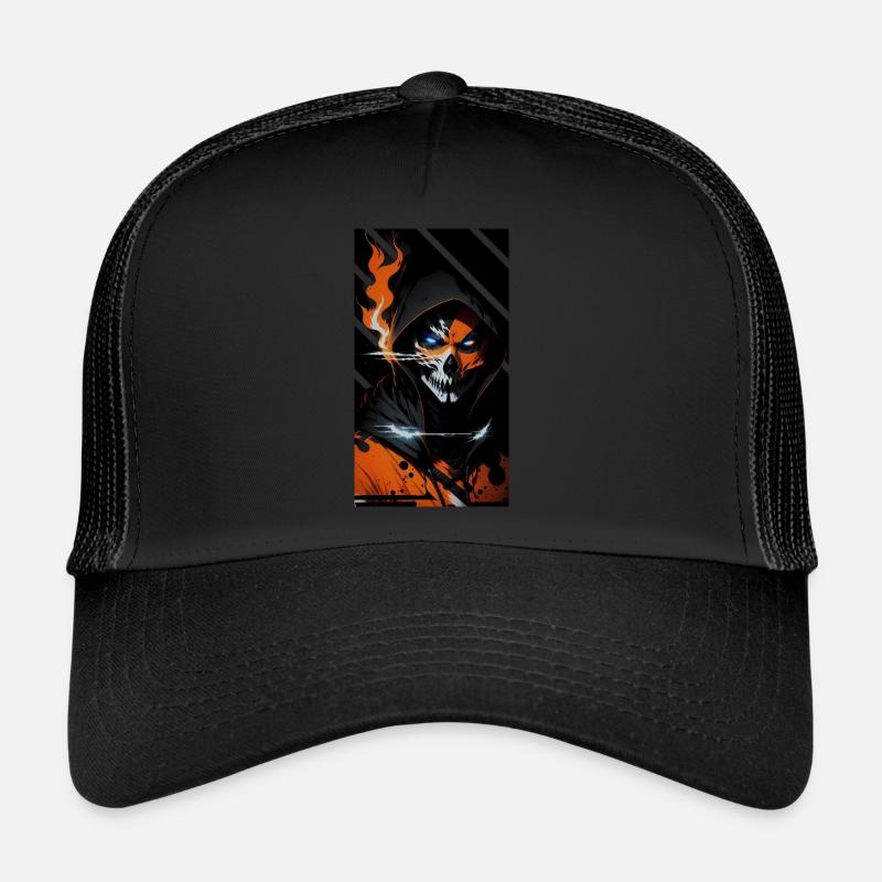 Observateur de crâne ardent - Casquette trucker  - noir/noir