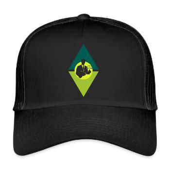 Gericht Richter Anwalt - Trucker Cap - Schwarz/Schwarz - Vorne