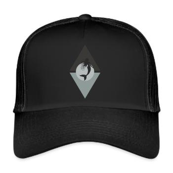 Mermaid Fin - Trucker Cap - black/black - Front