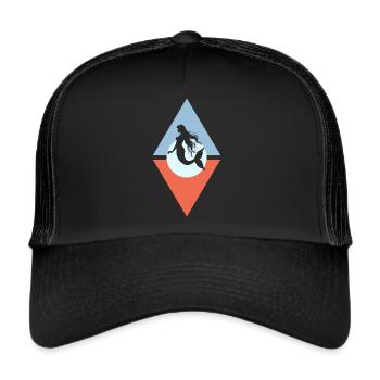 Mermaid Fin Neptune - Trucker Cap - black/black - Front