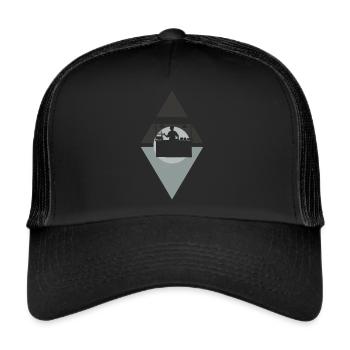 Snack tasty fast food - Trucker Cap - black/black - Front