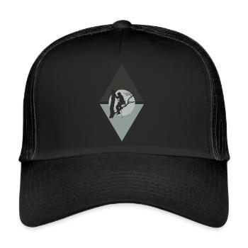 Matériel d’accrobranche grimpeurs - Casquette trucker  - noir/noir - Devant