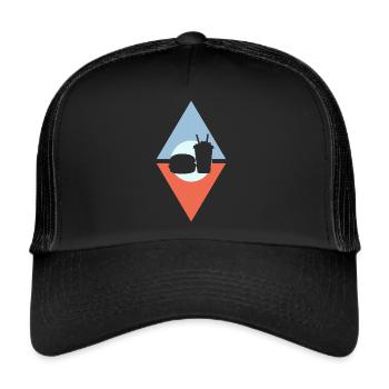Food truck delicious - Trucker Cap - black/black - Front