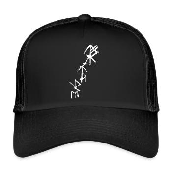 Celtic Ireland Celtic Knot Pattern Tree - Trucker Cap - black/black - Front