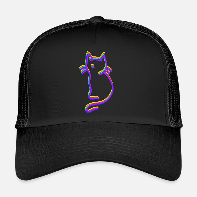 Chat arc-en-ciel LGBT Casquette trucker 