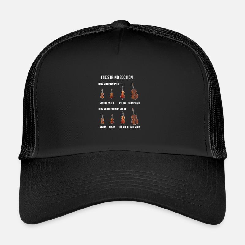 String Section-Stadt Dirigent Geschenk - Trucker Cap - Schwarz/Schwarz