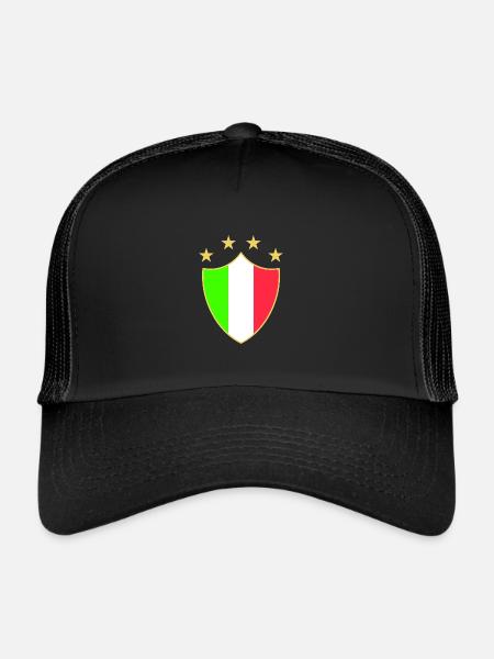 Italia fun - Trucker Cap - black/black - Front