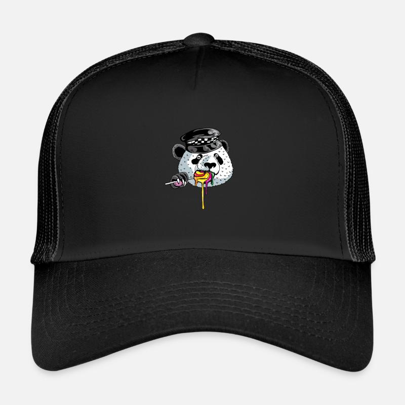 Panda Cop Policeman Poison Trucker Cap