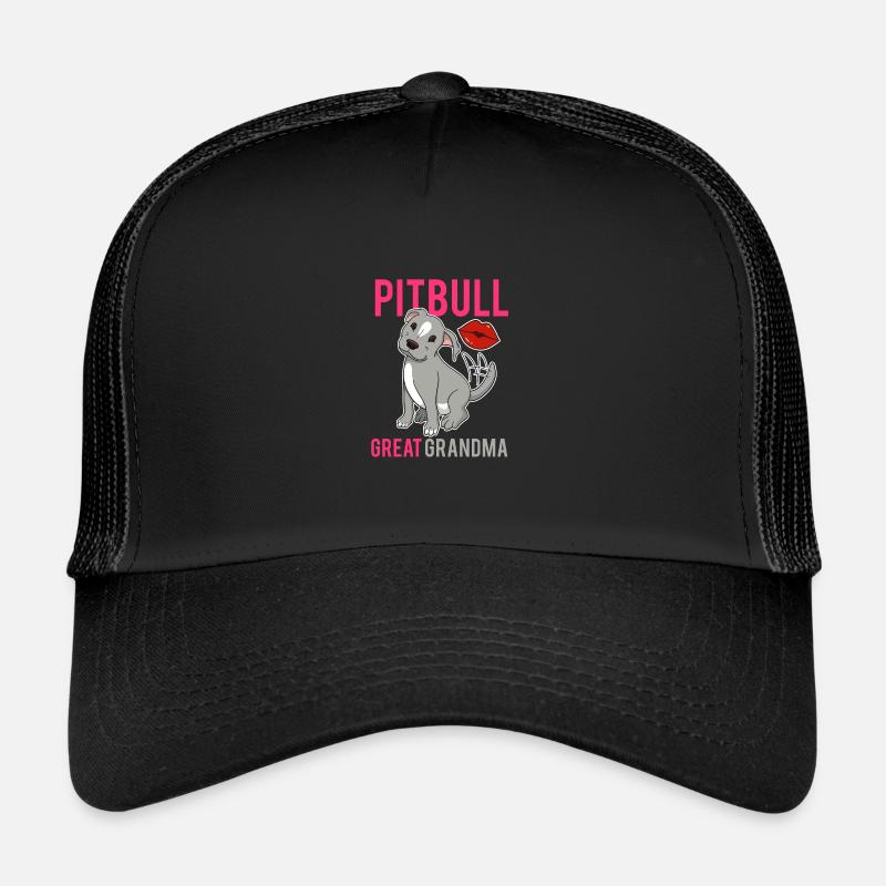 Pitbull Urgroßmutter Vintage Zitat Pit Bull Terrie Trucker Cap