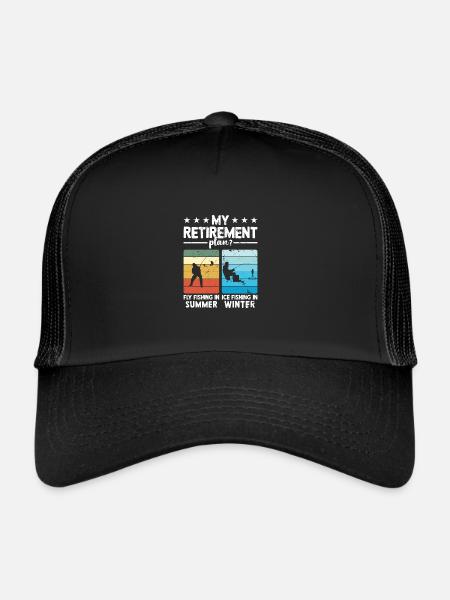 Fly fishing - Ice fishing pension scheme - Trucker Cap - black/black - Front