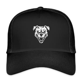 Chien en colère - Casquette trucker  - noir/noir - Devant