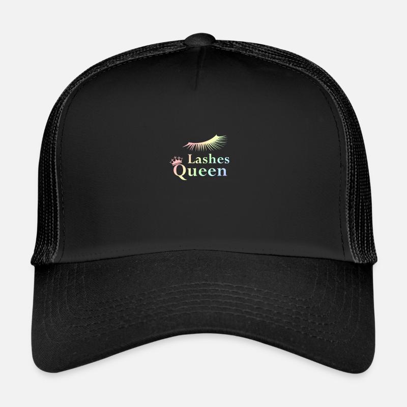 Lashes Queen pastell - Casquette trucker  - noir/noir