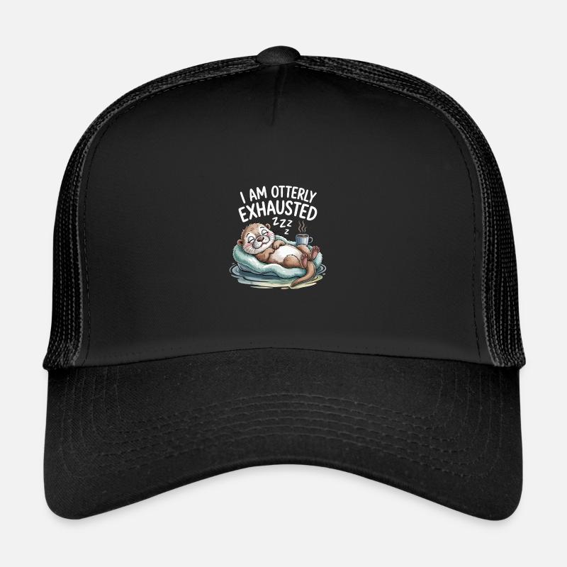 Komisch, ich bin schrecklich erschöpft - Trucker Cap - Schwarz/Schwarz