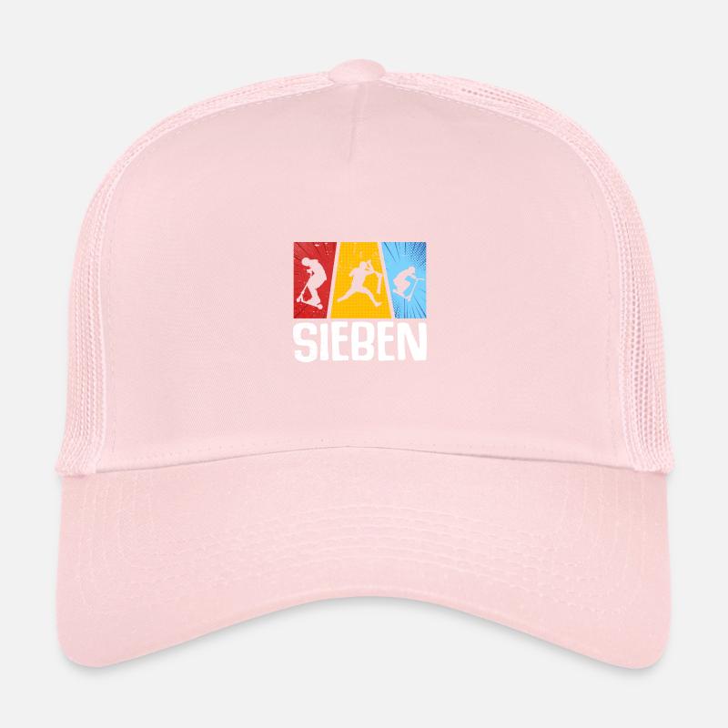 Sieben Stunt Scooter 7. Geburtstag Roller Trucker Cap
