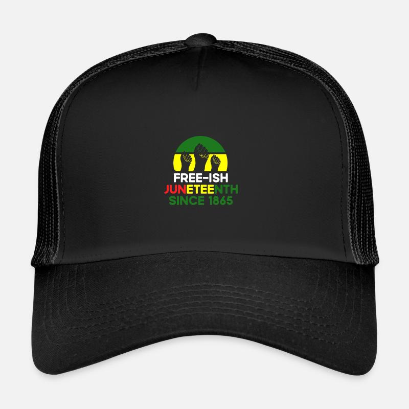 Freier since 1865 with Pan African Flag for Juneteen Trucker Cap