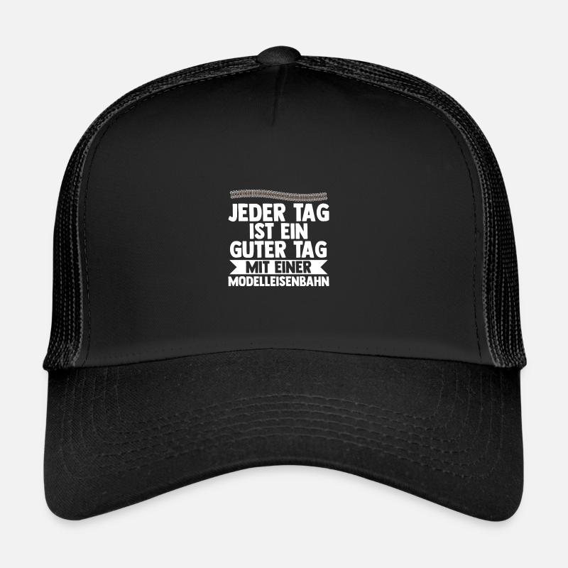 Eisenbahn Dampflok Eisenbahner Modelleisenbahn - Trucker Cap - Schwarz/Schwarz