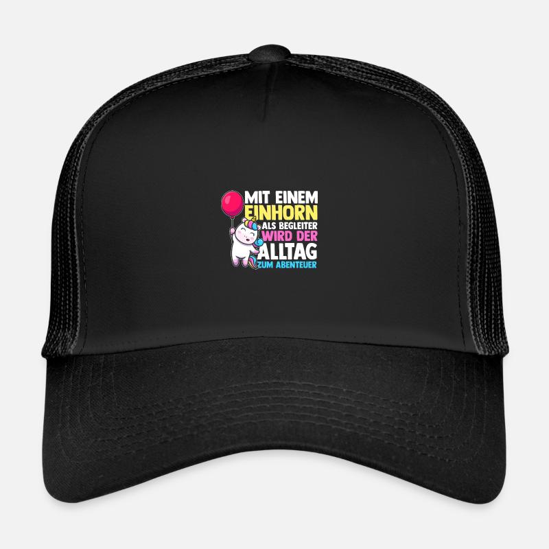 Einhorn - Trucker Cap - Schwarz/Schwarz