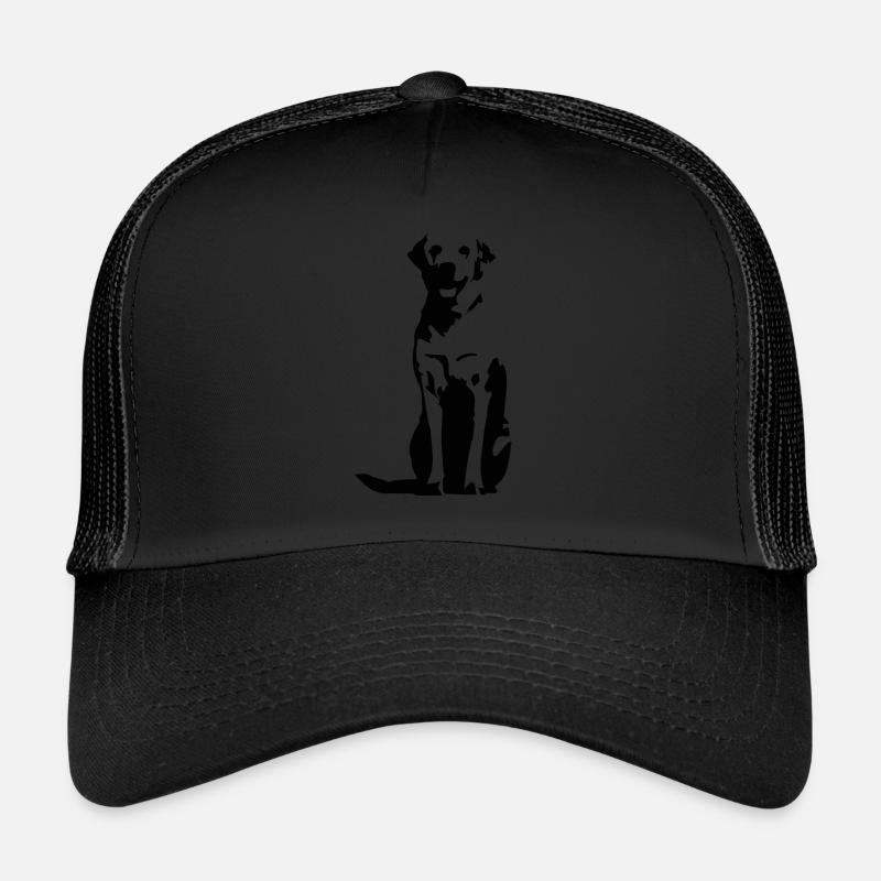 Labrador Retriever noir - Casquette trucker  - noir/noir
