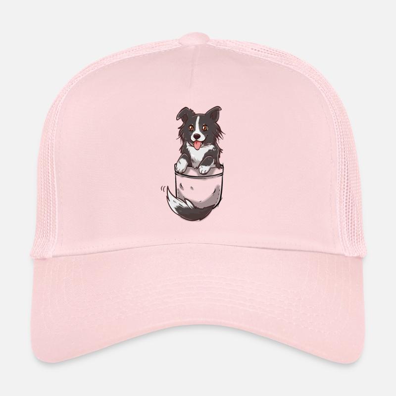 Chien de poche mignon border collie Casquette trucker 