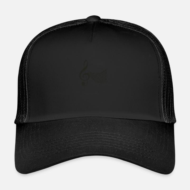 Notes de musique Symphony - Casquette trucker  - noir/noir