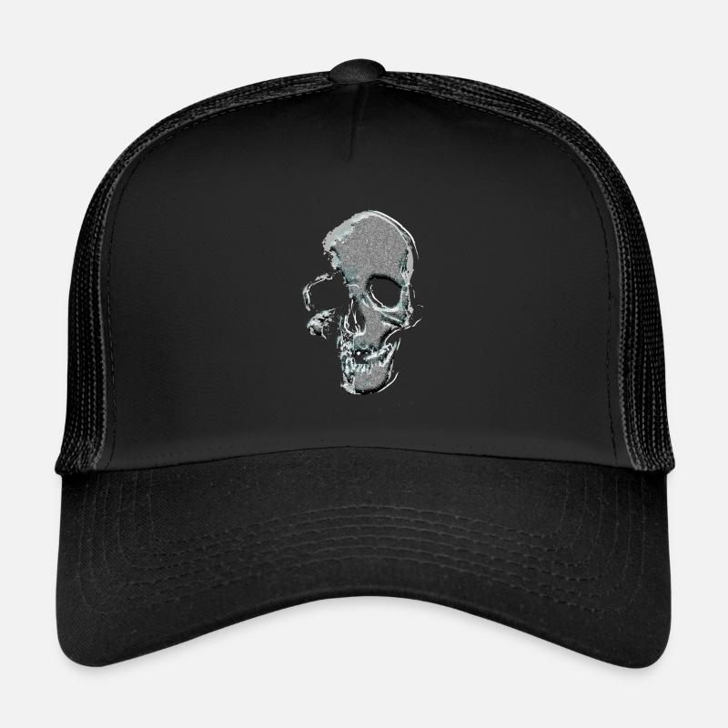 Skull - Trucker Cap - black/black