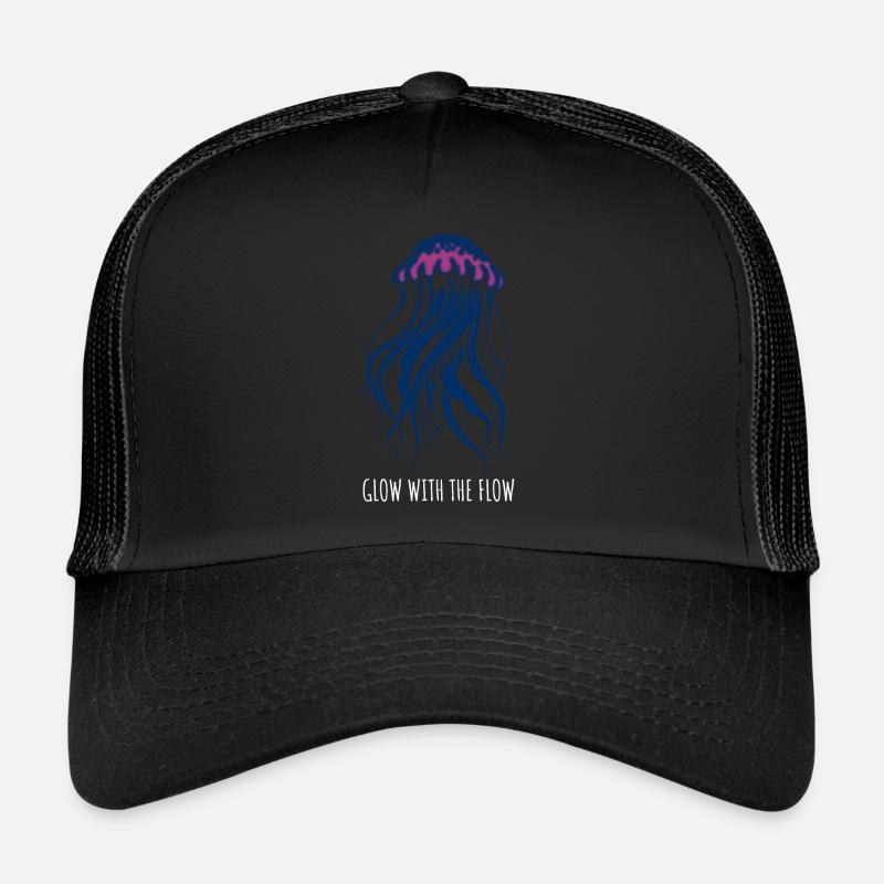 Brille avec le courant, Méduse avec des tentacules, Dire Casquette trucker 
