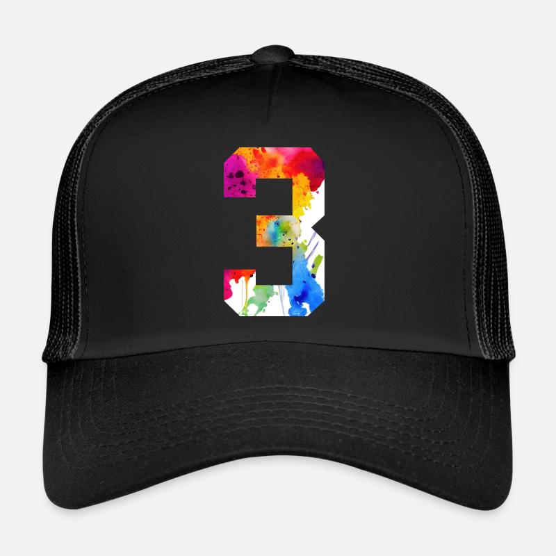 NUMBER 3 YEARS 3RD BIRTHDAY Trucker Cap