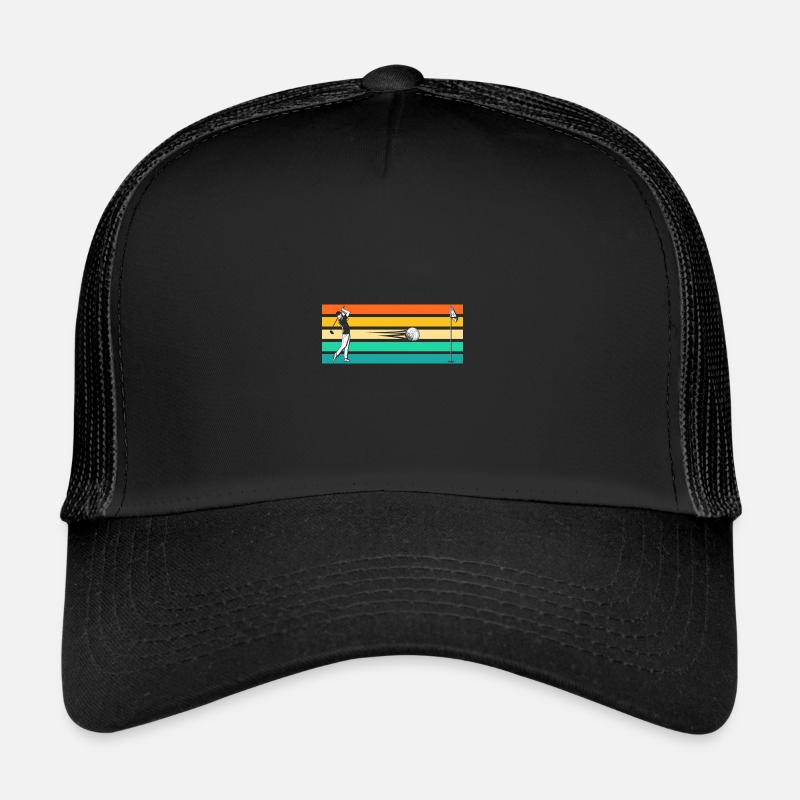 Golfspieler Golfer Golf - Trucker Cap - Schwarz/Schwarz