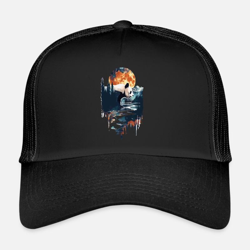 Panda - Trucker Cap - Schwarz/Schwarz