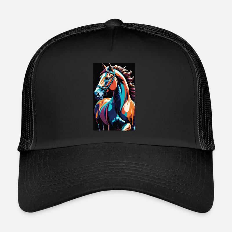 Cheval | Équitation | Animaux | Monture | Coloré Casquette trucker 