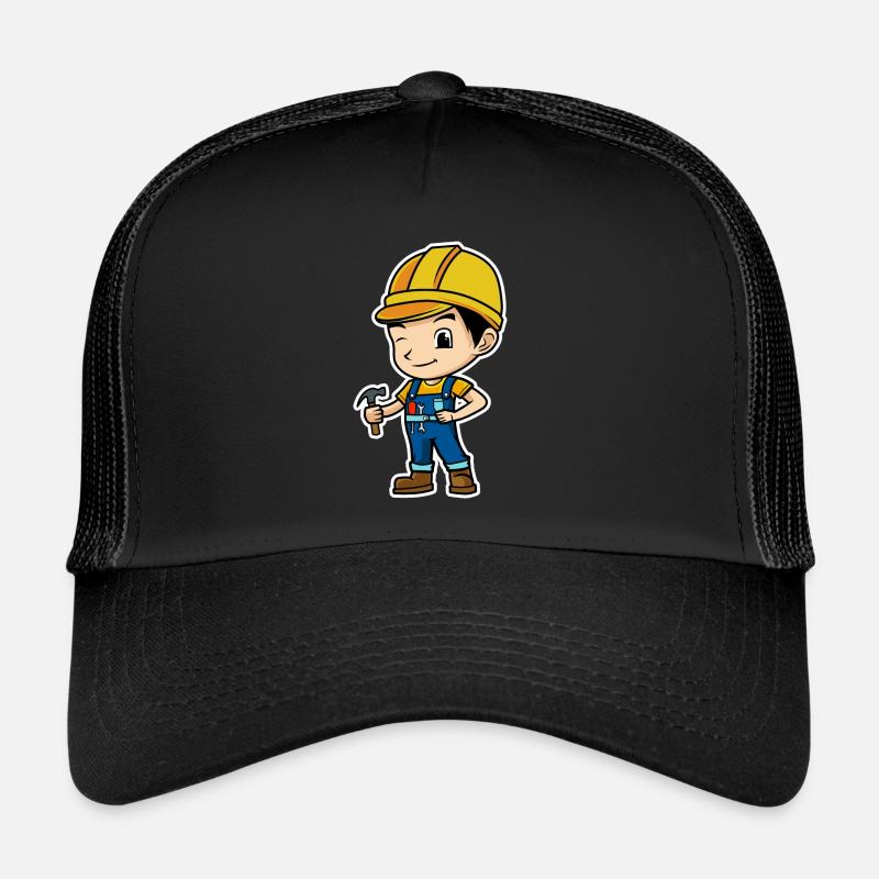 Bauarbeiter - Trucker Cap - Schwarz/Schwarz